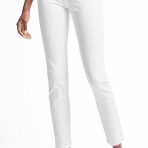 Banana Republic Premium Denim Stay White Skinny Ankle Jeans Size 28R- NWT